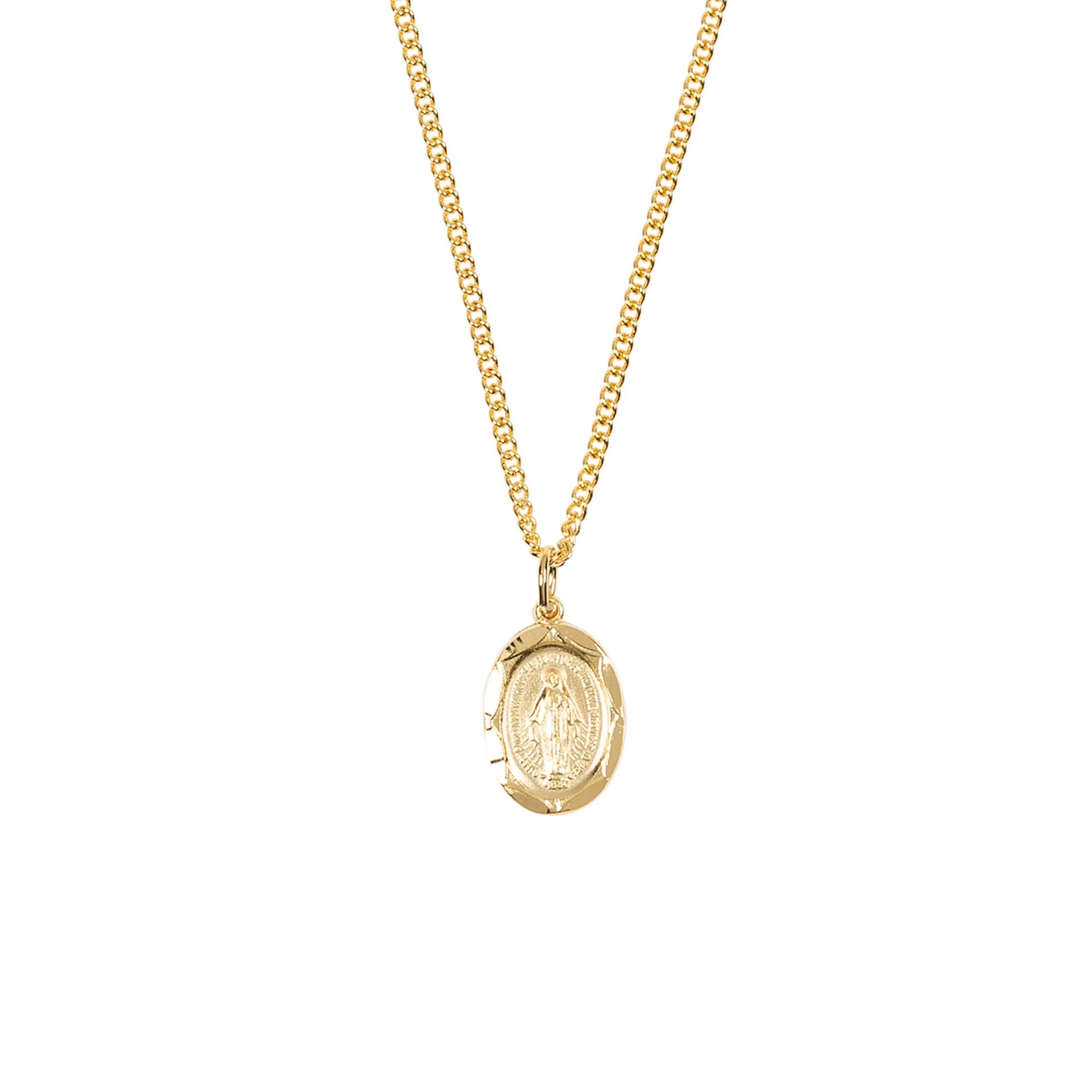 Petite Gold Miraculous Medal with Prayer Card
