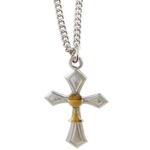 First Communion Sterling Silver Cross & Chalice Necklace