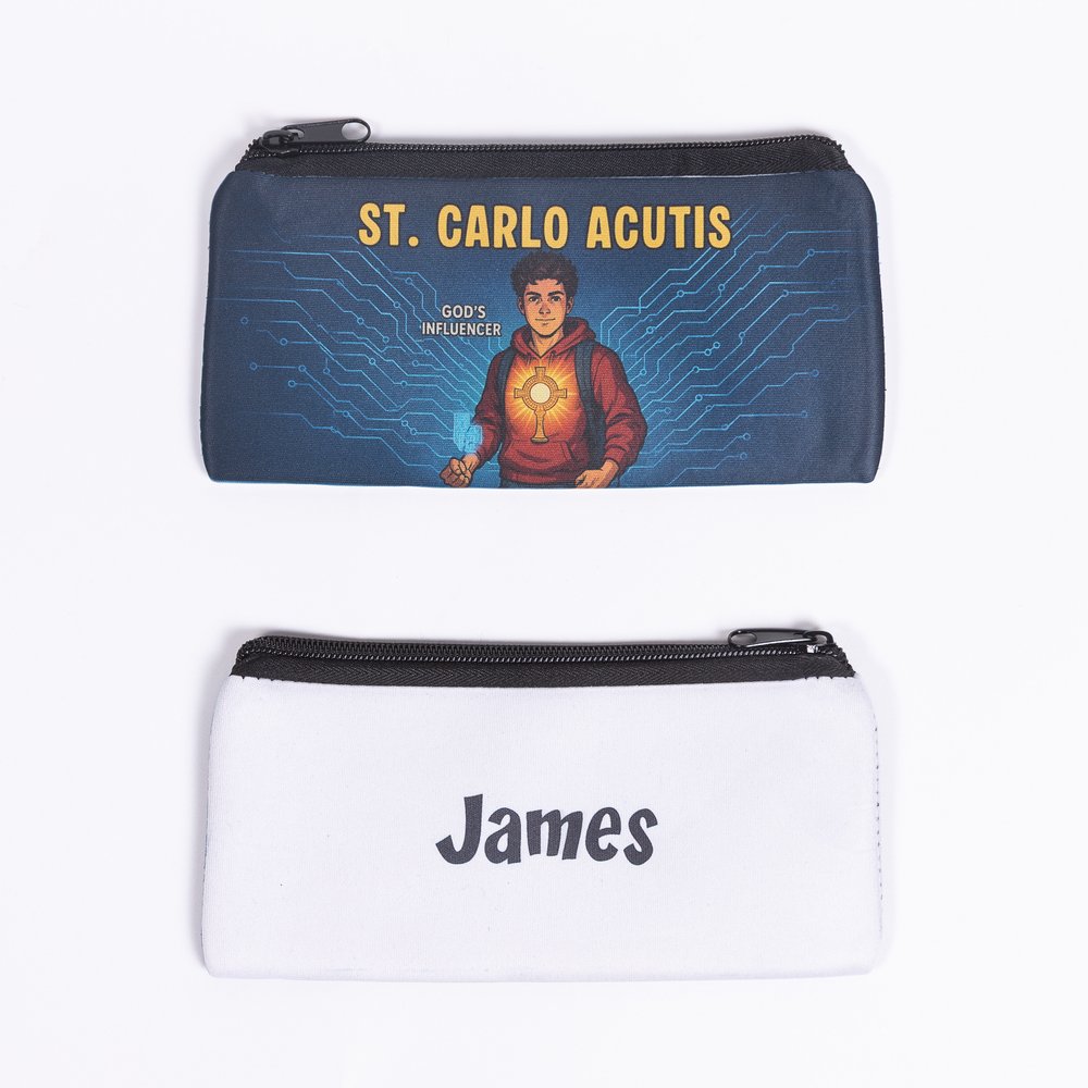 Personalized St. Carlo Acutis Superhero Pencil Pouch