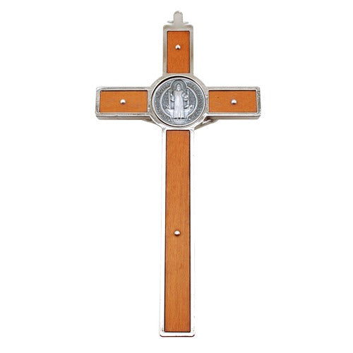 St. Benedict Crucifix, Wood Inlay - 7 inch