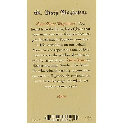 Prayer to St. Mary Magdalene - Prayer Card