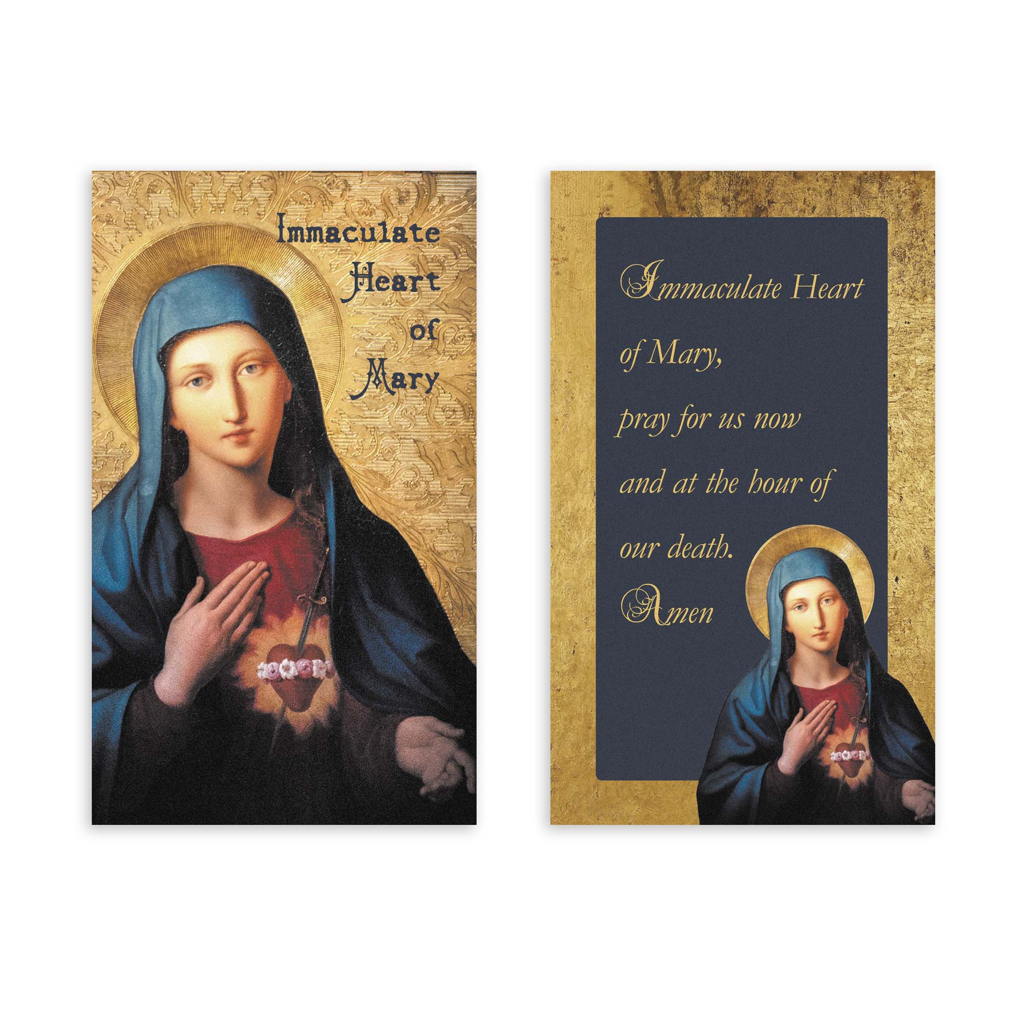 Immaculate Heart of Mary Prayer Card