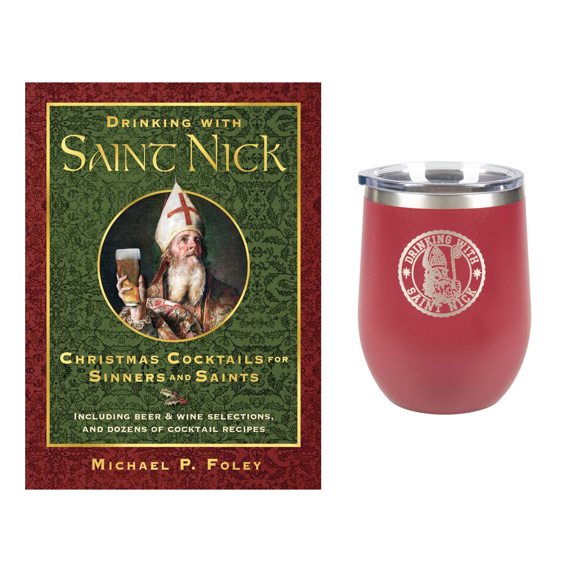Drink with St. Nicholas Wine Tumbler & Book Set