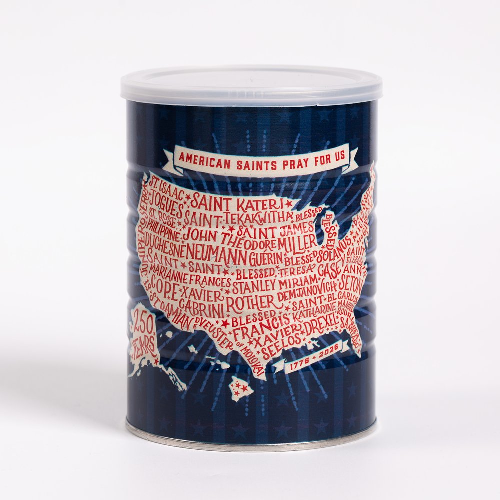 American Saints Medium Roast Coffee in 250th Anniversary Commemorative Can