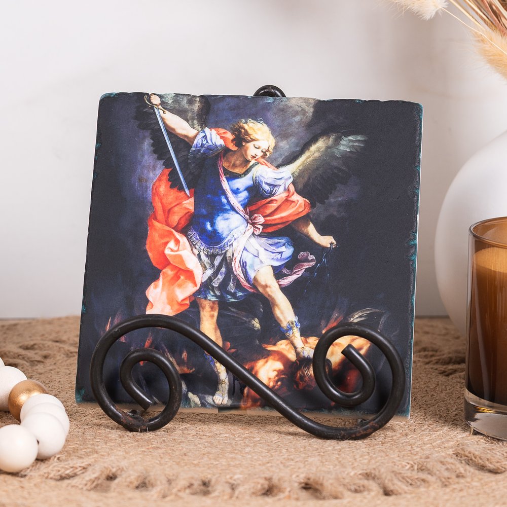 St. Michael Tumbled Stone Tile - 6" x 6"