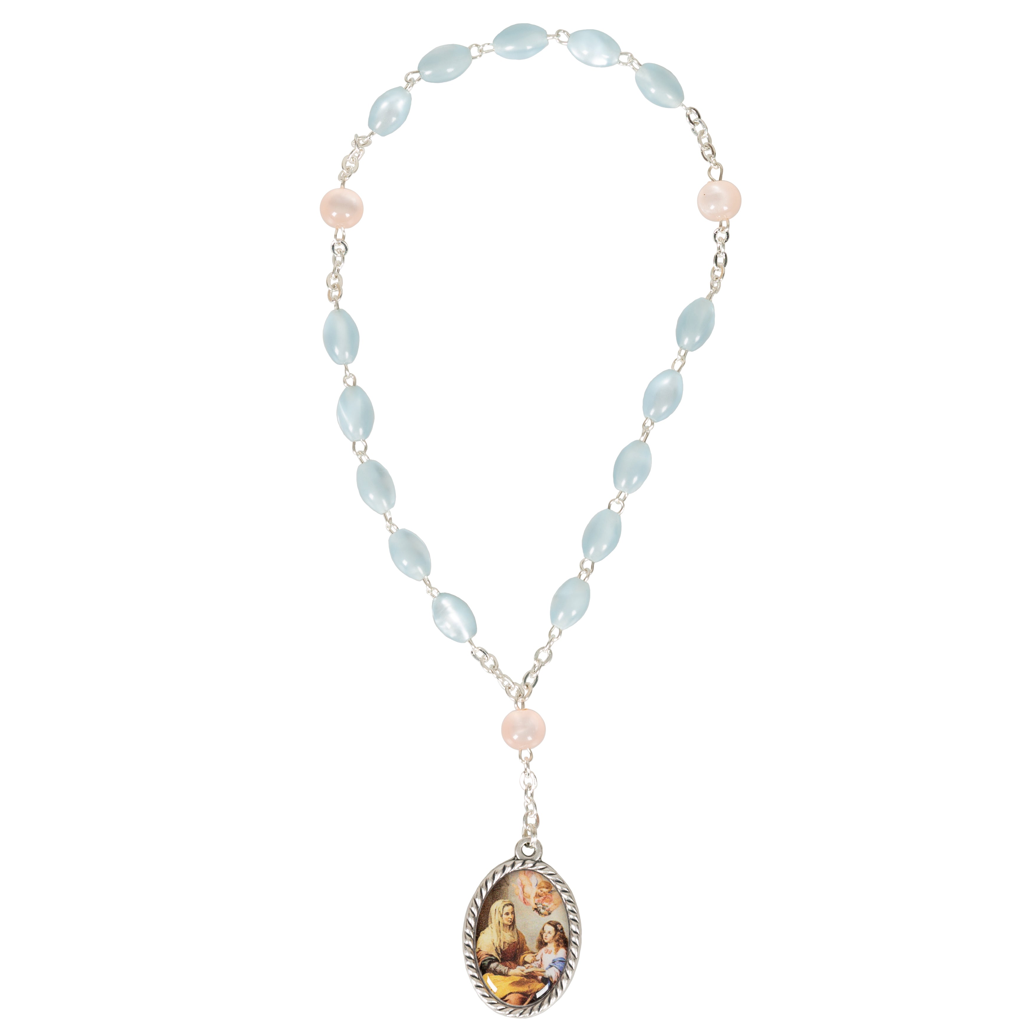 Italian Saint Anne Chaplet with Prayer Leaflet