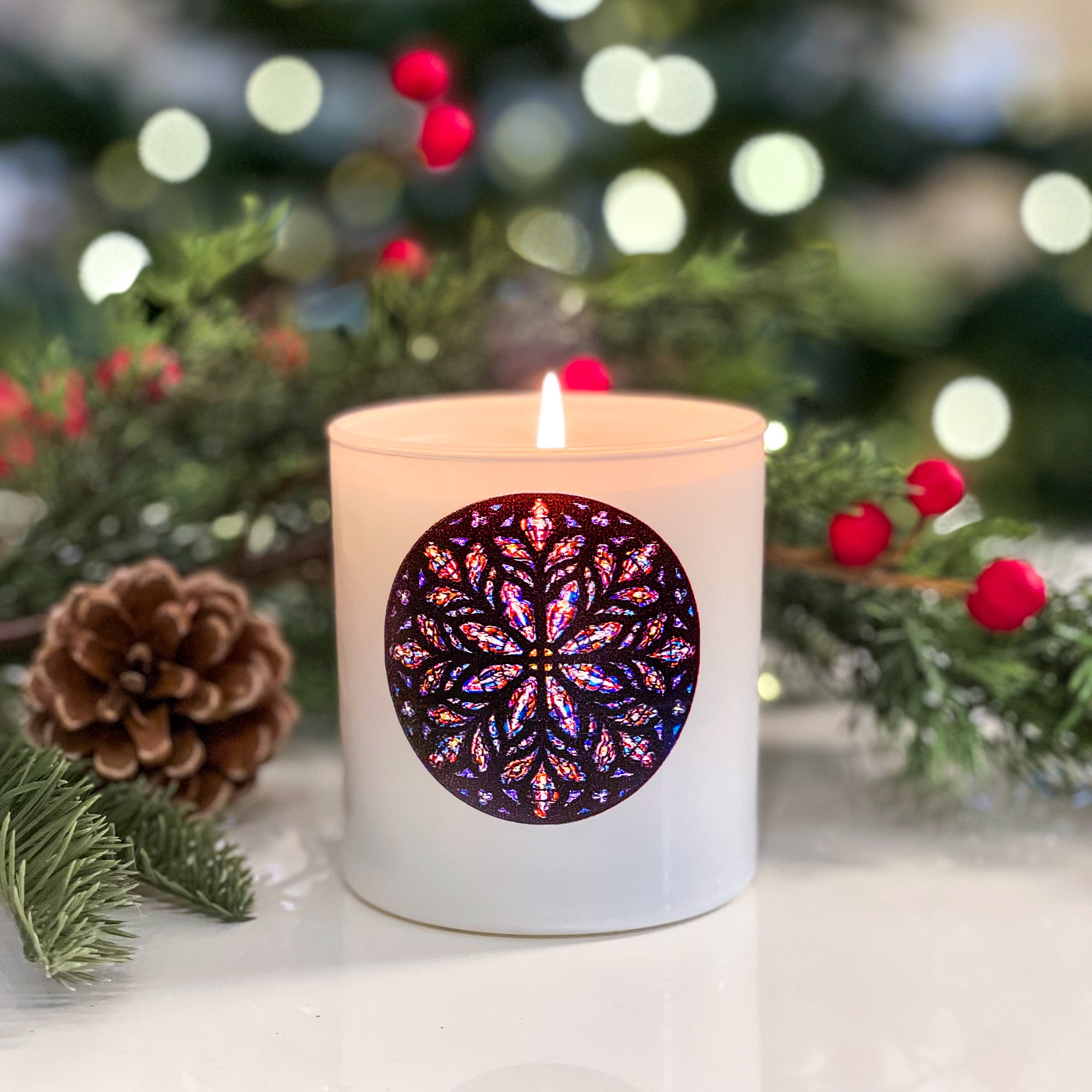 Saint Patrick's Cathedral Stained Glass Window Candle