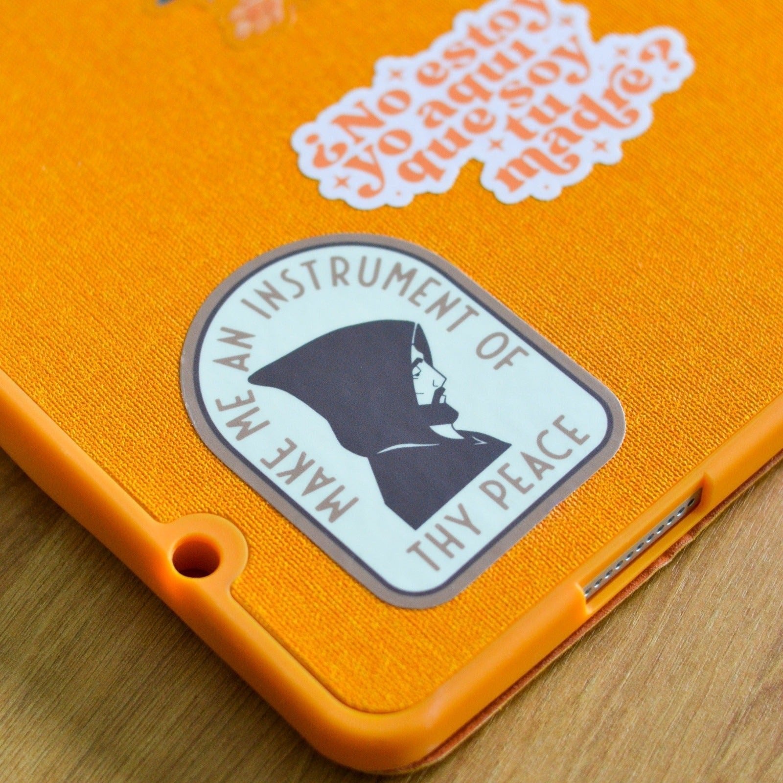 St. Francis Instrument of Thy Peace Vinyl Sticker