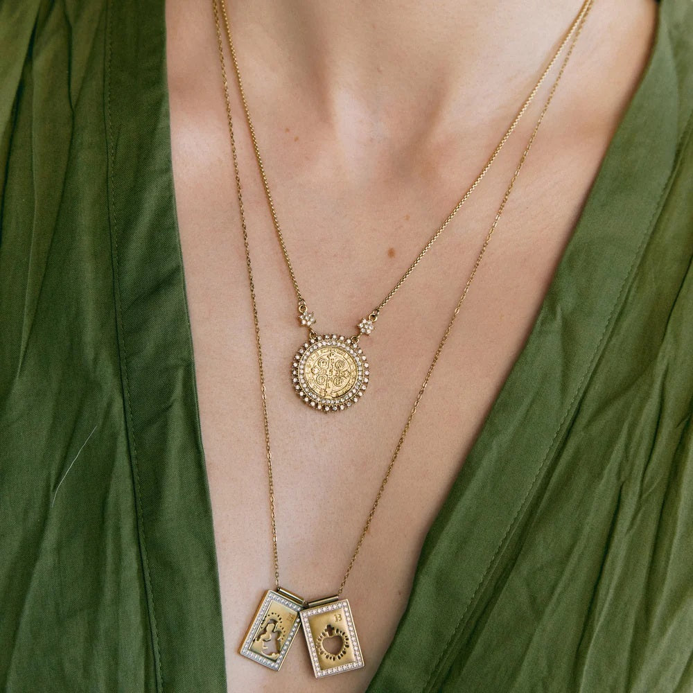 Brilliant St. Benedict Cubic Zirconia Necklace