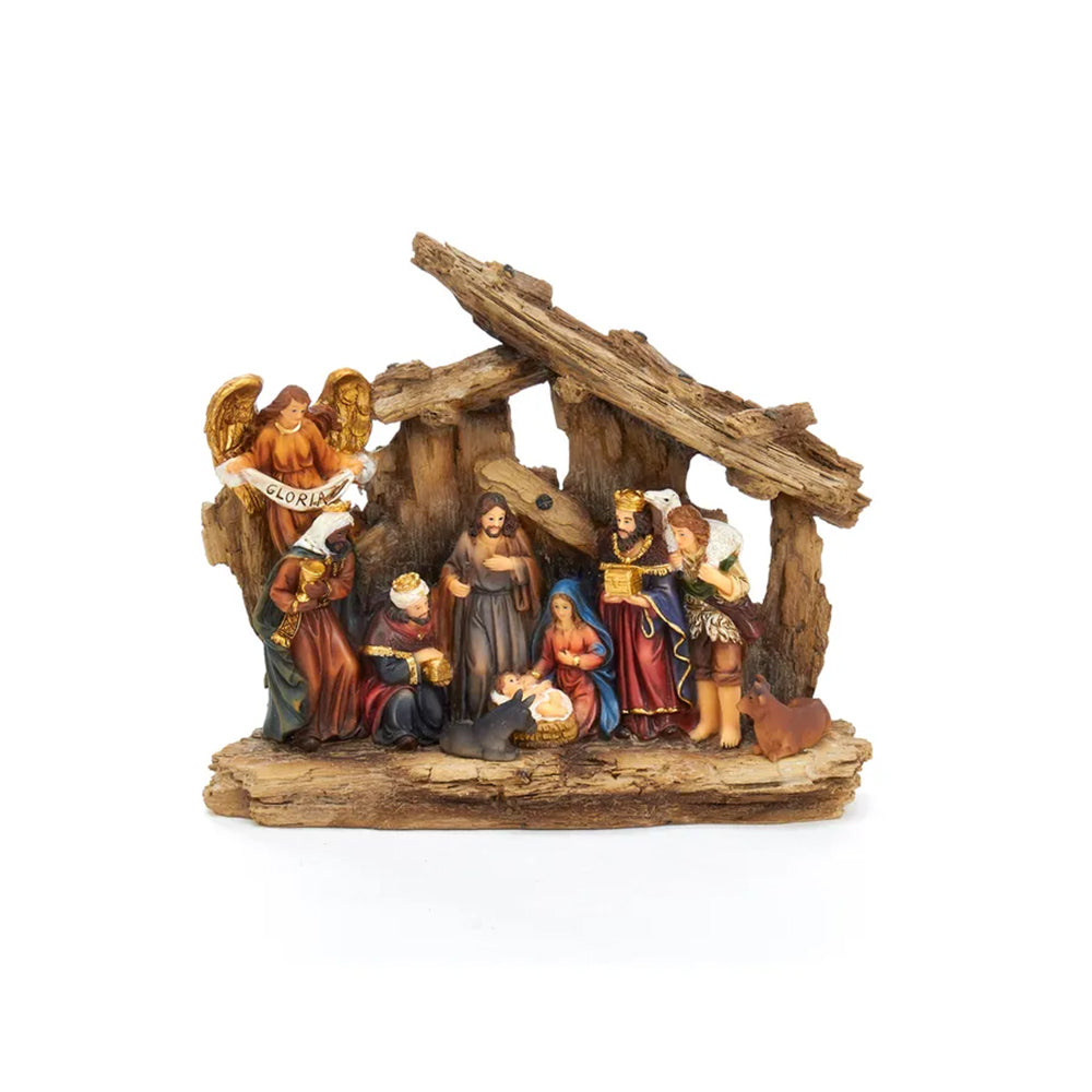 Driftwood Nativity Centerpiece - 7"