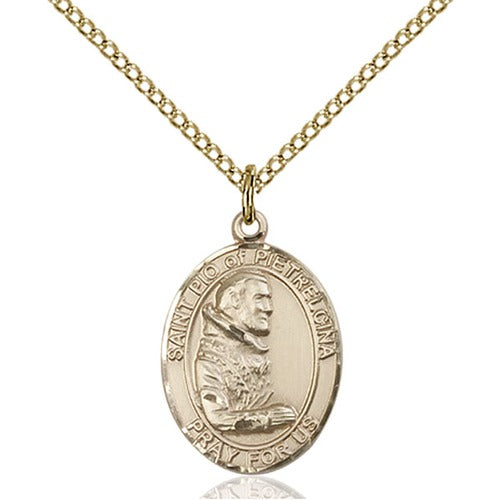 14kt Gold Filled St. Pio of Pietrelcina Pendant