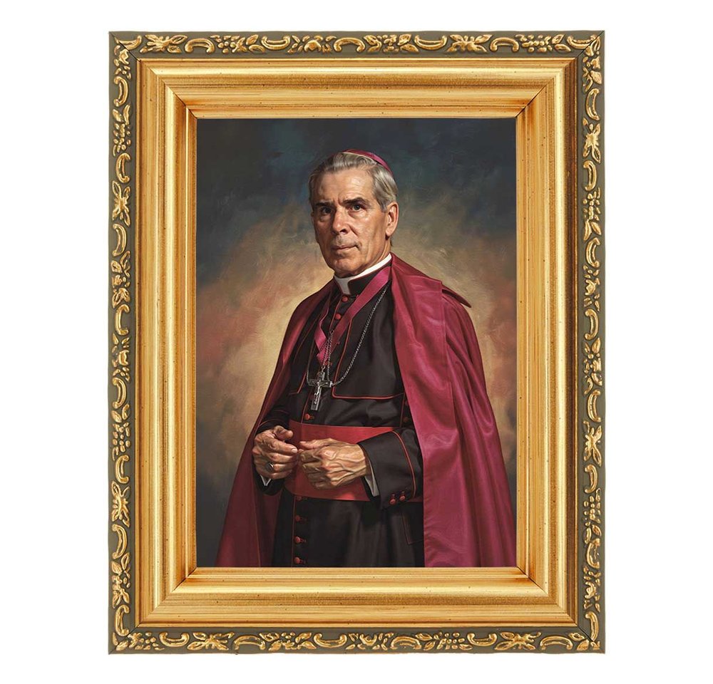 Archbishop Fulton Sheen Framed Print - 5.5" x 7"