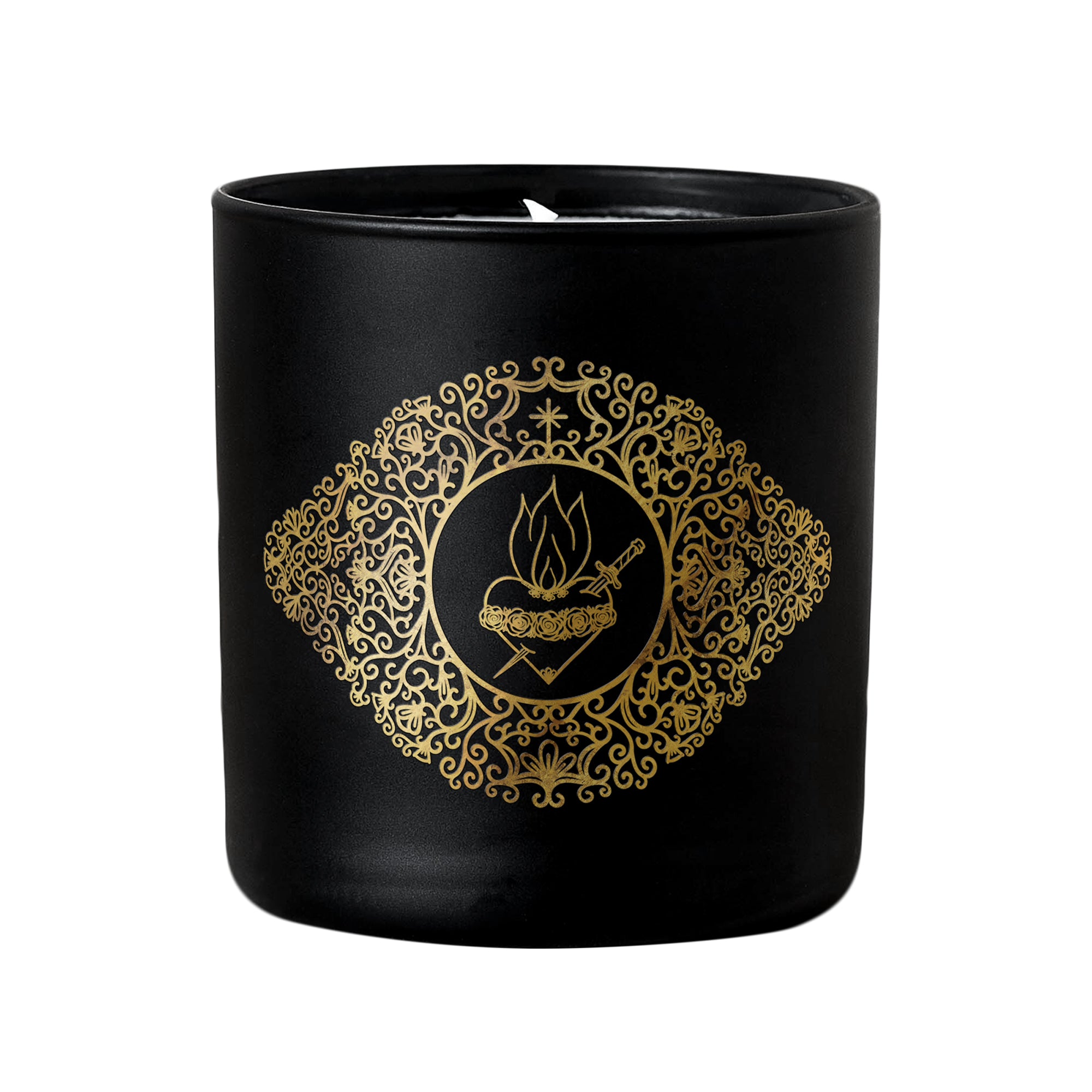 Immaculate Heart of Mary Gold Filigree Candle