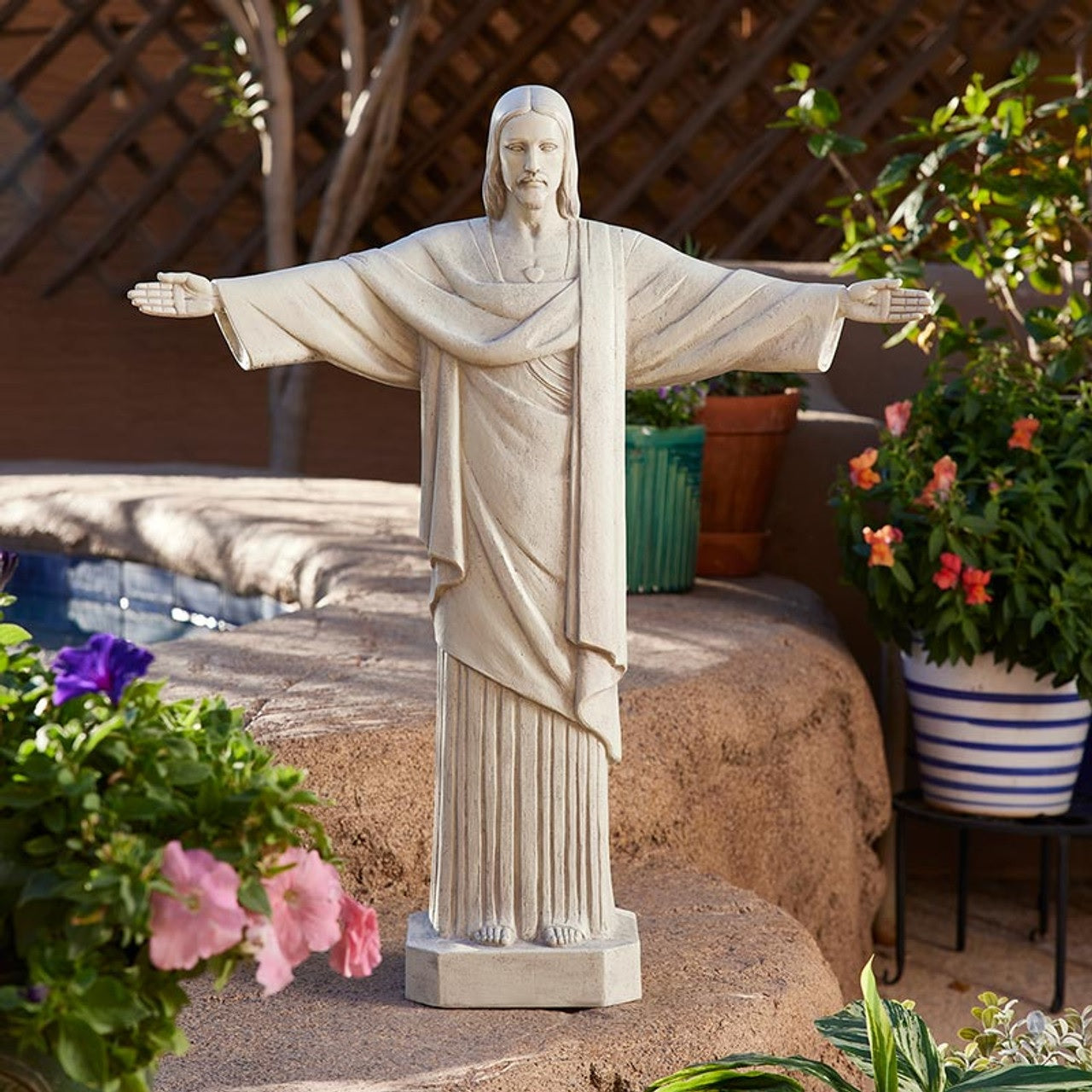 Christ the Redeemer Outdoor Statue - 24"