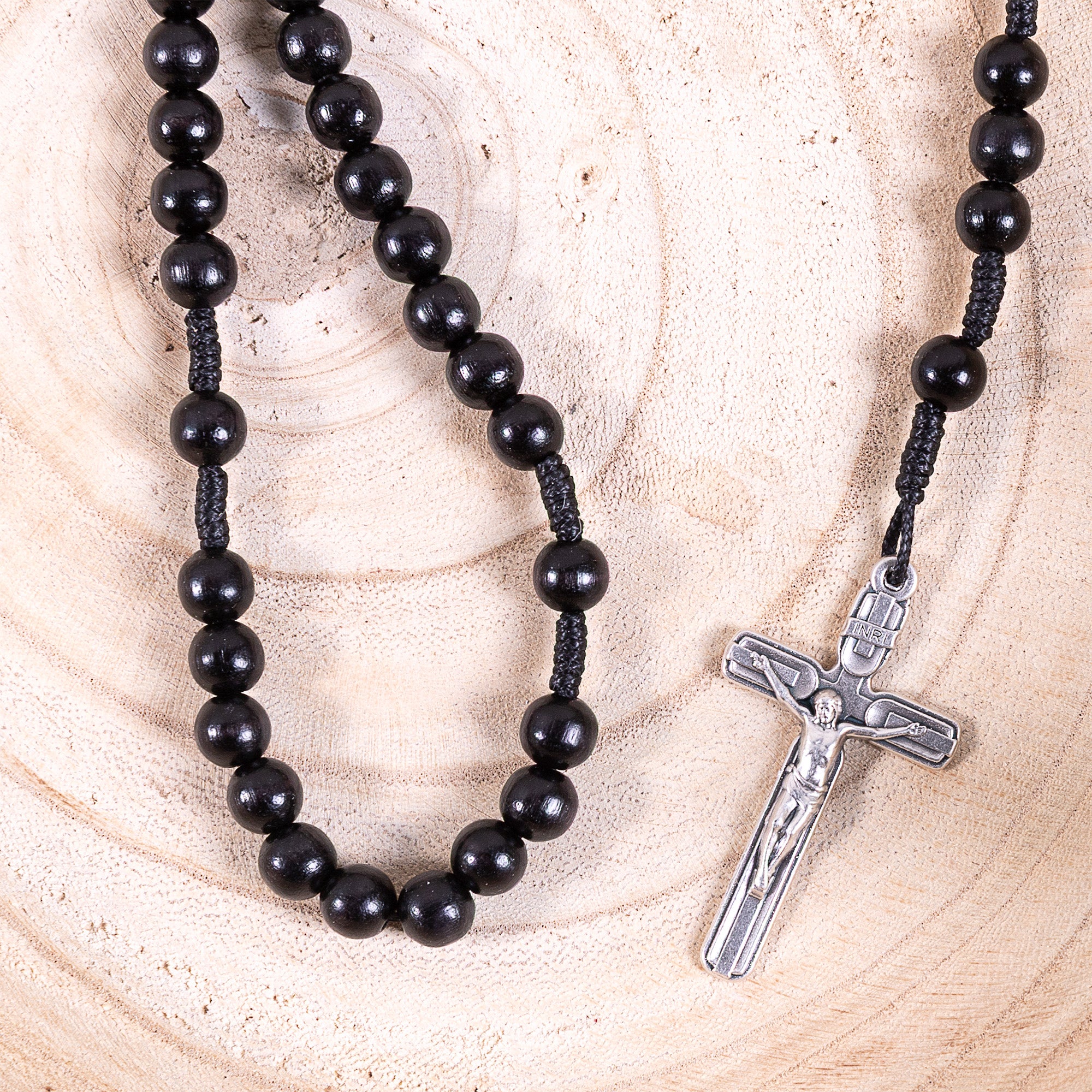 St. John Vianney Black Cord Rosary