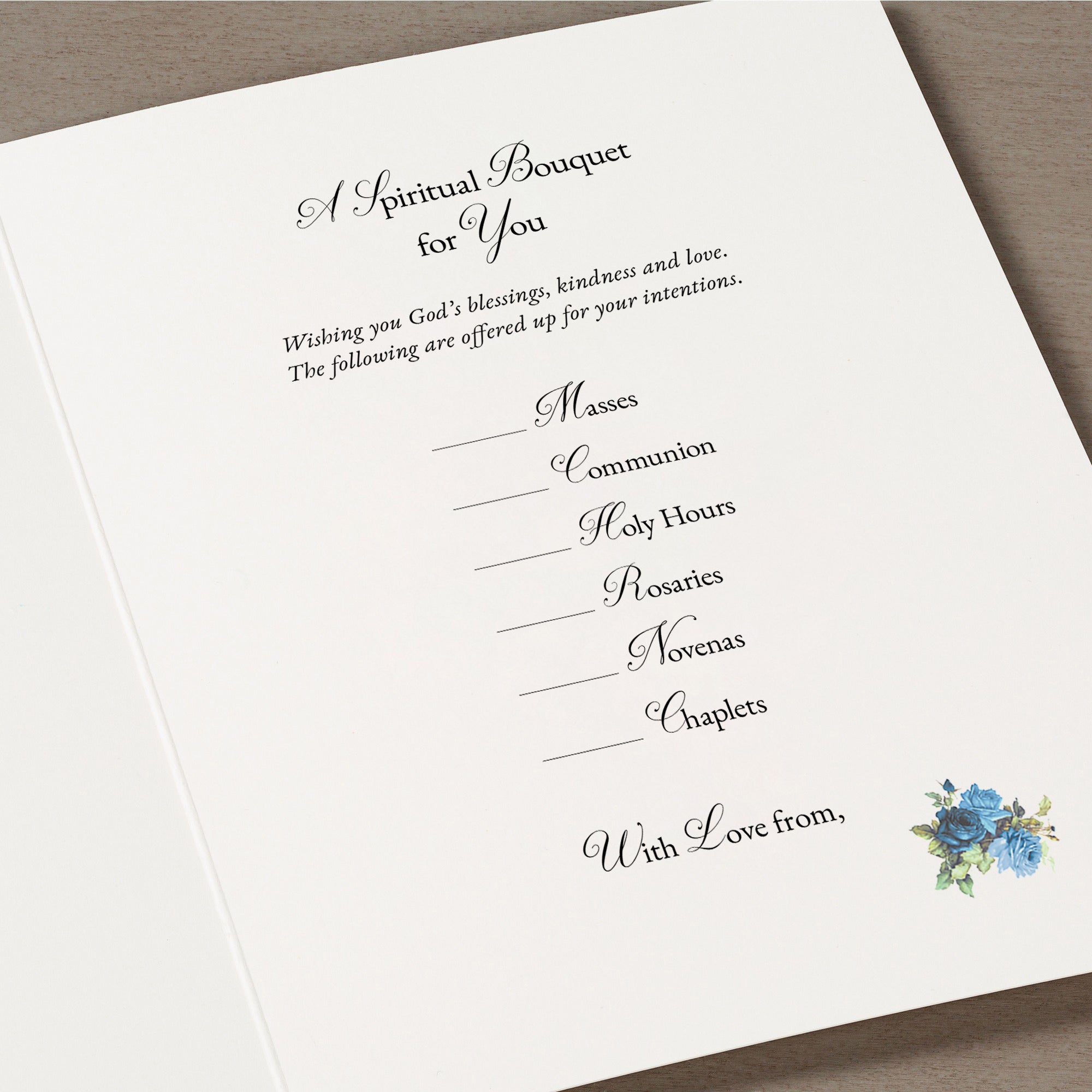 Our Lady of the Miraculous Medal Spiritual Bouquet Card