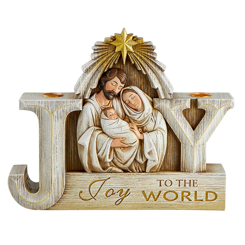 Joy to the World Advent Candleholder