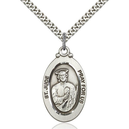 Sterling Silver St. Jude Pendant - 2508312