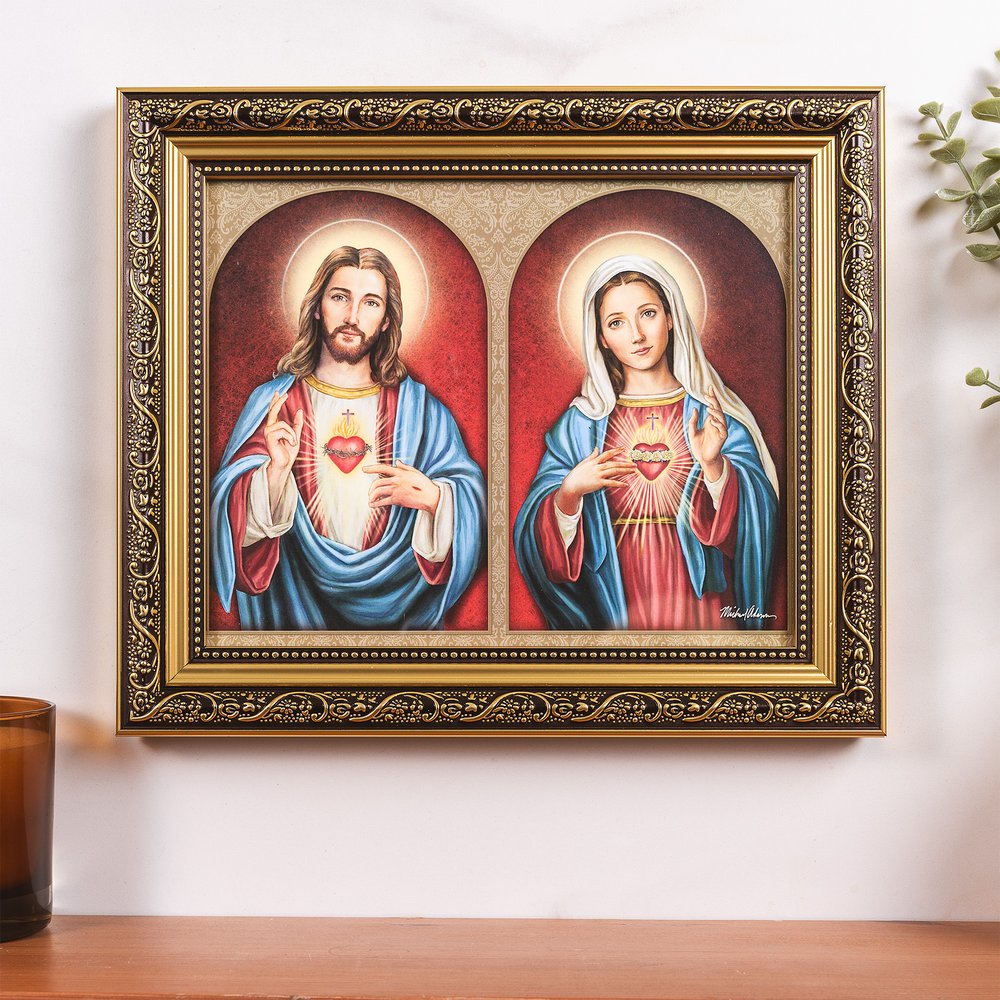 Sacred & Immaculate Hearts Cathedral Window Framed Print