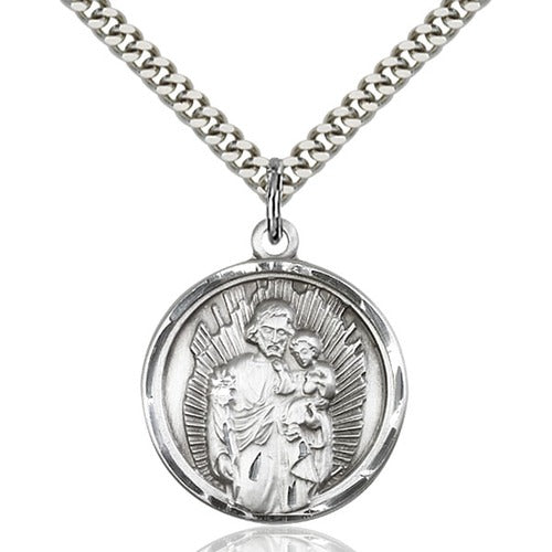 Sterling Silver St. Joseph Pendant - 2508039