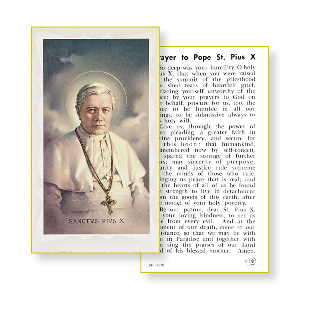 St. Pius X Prayer Card
