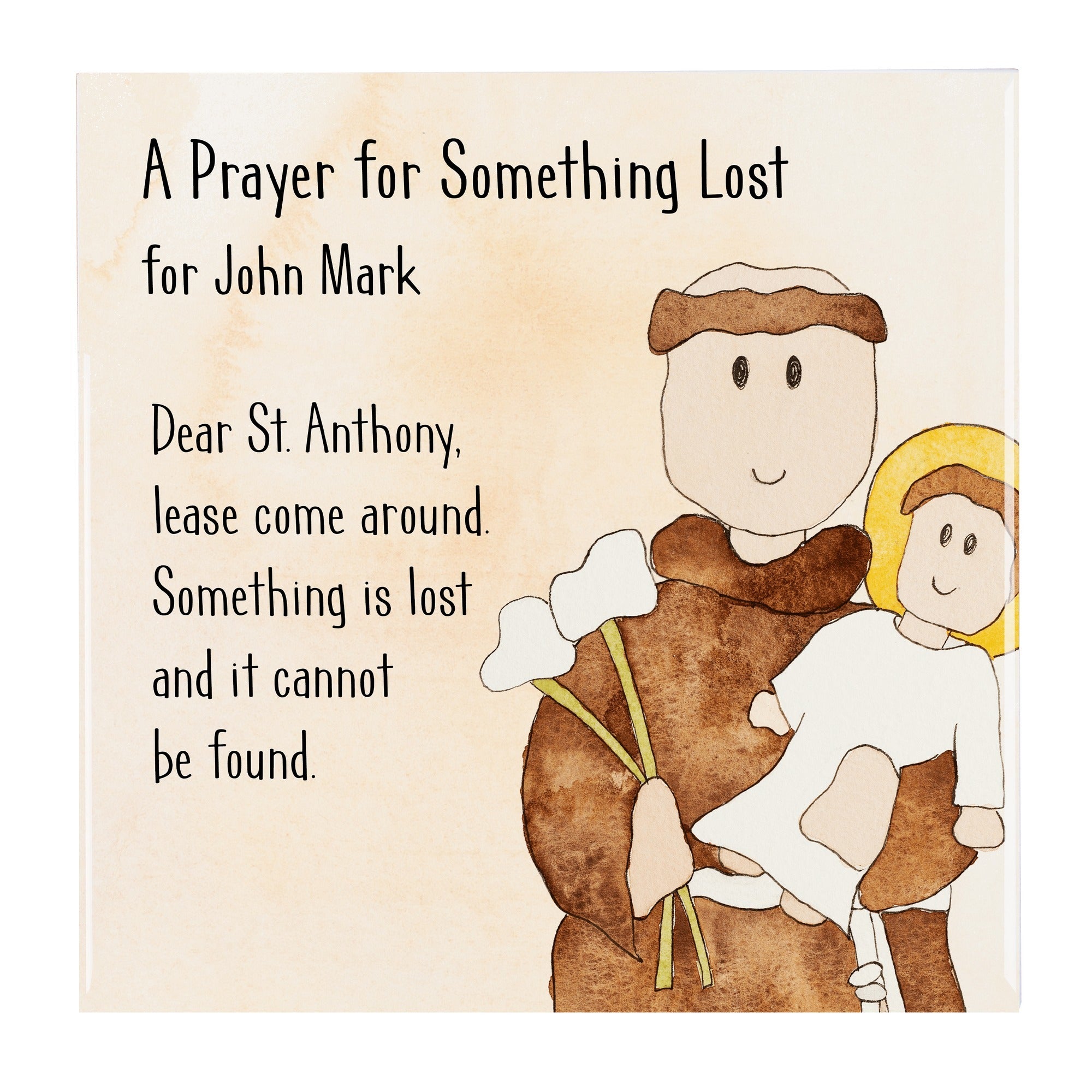 Personalized St. Anthony Prayer Tile