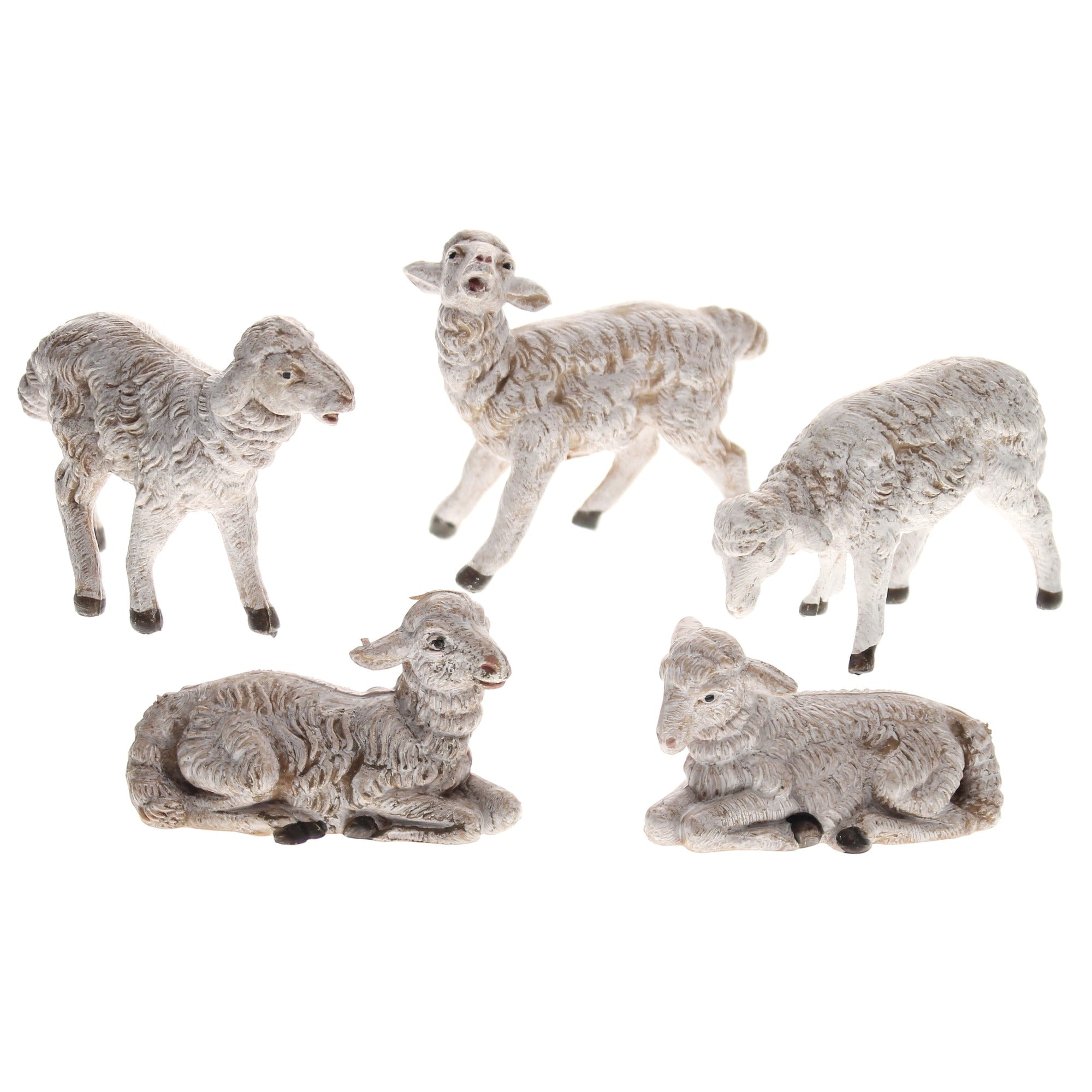 Fontanini 5 Piece White Sheep Set 5" Scale
