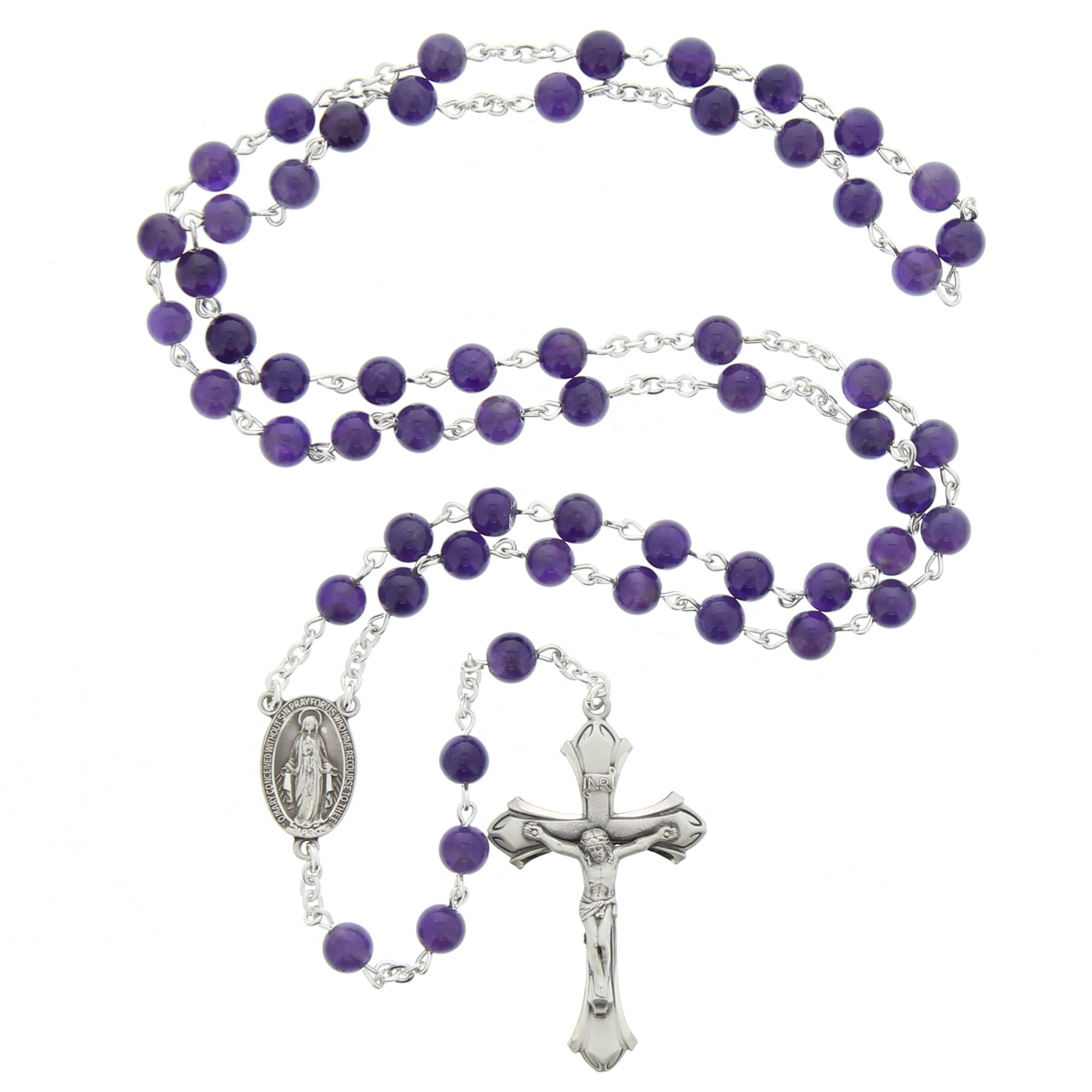 Genuine Amethyst Sterling Rosary