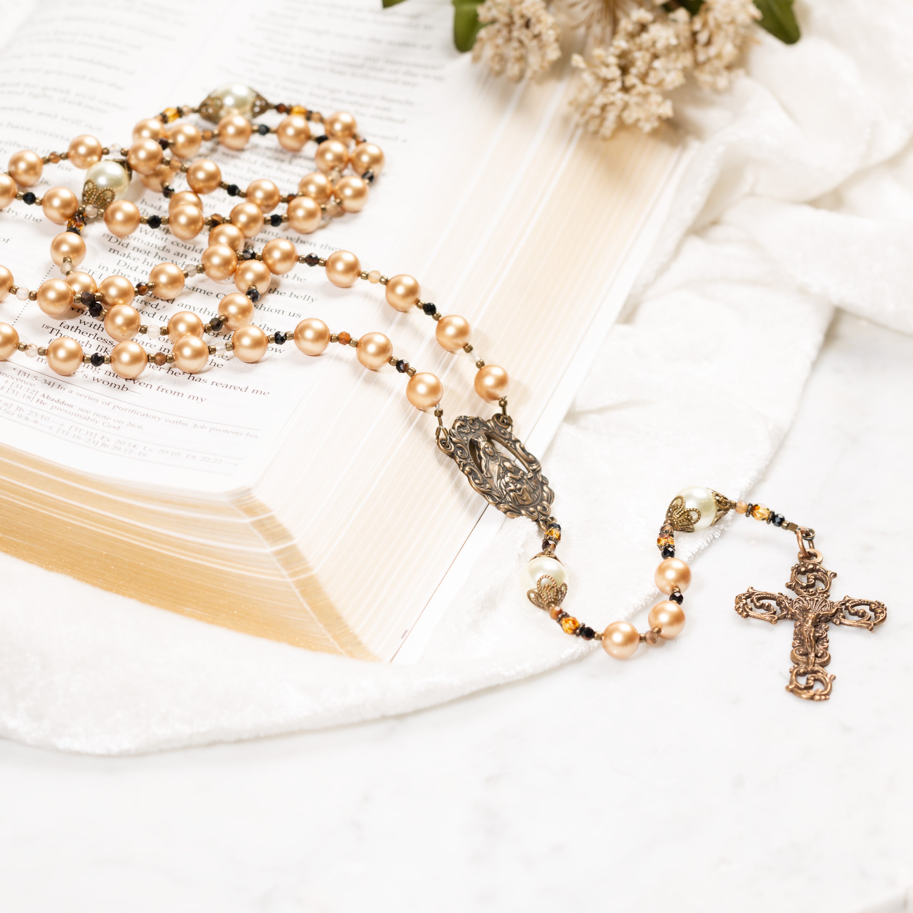 Our Lady's Golden Pearl Rosary - Catholic Company Rosary of the Year 2024