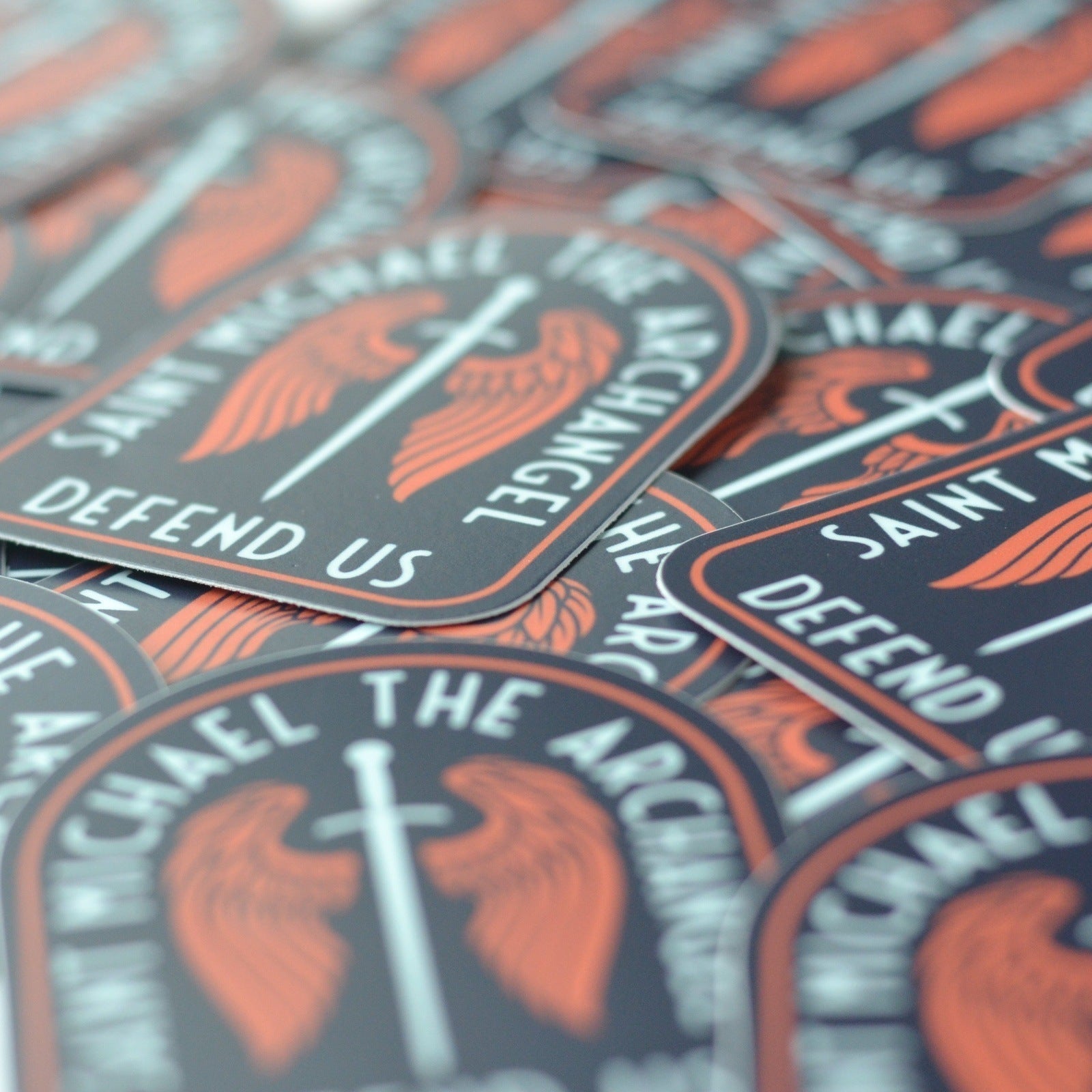 St. Michael Sword & Shield Vinyl Sticker