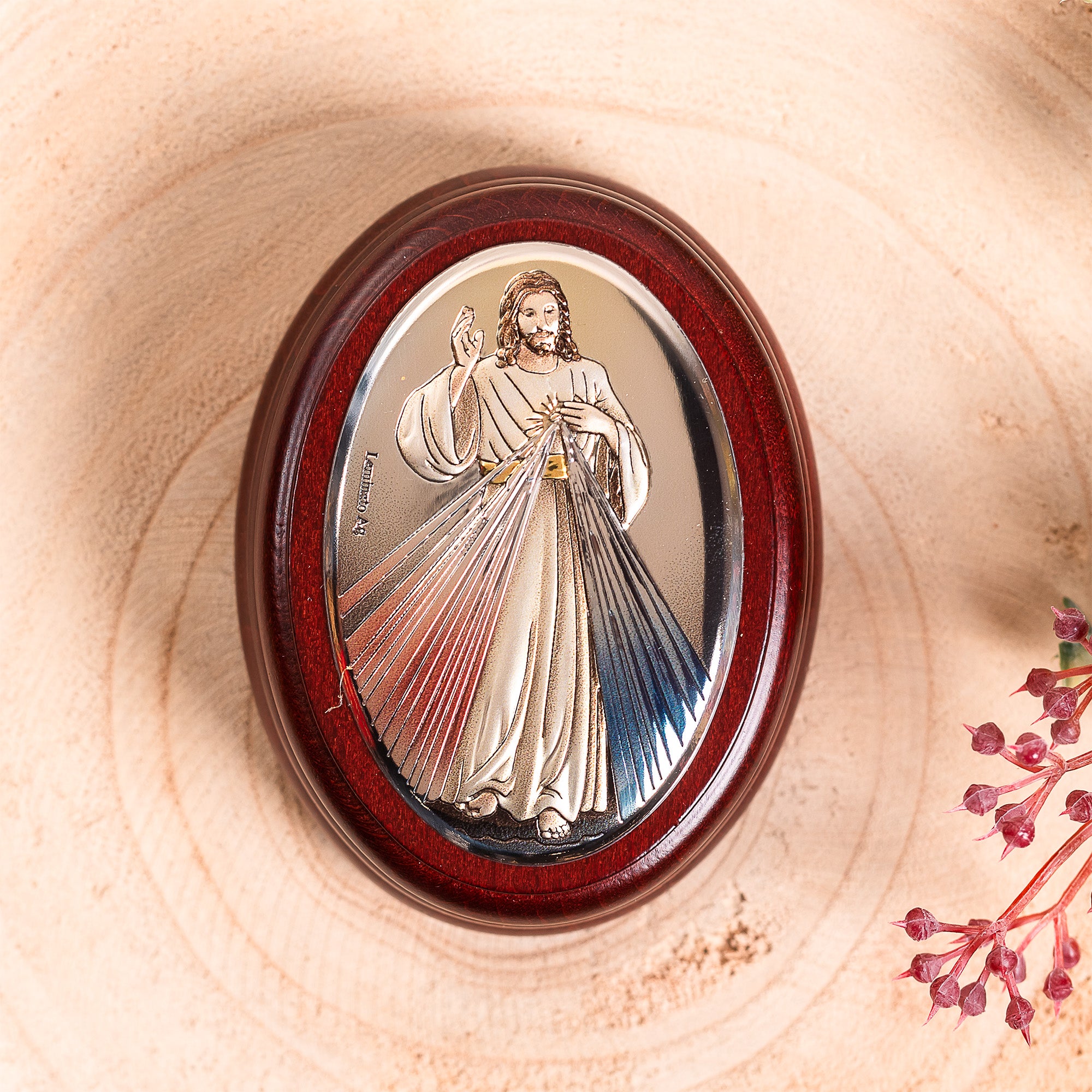 Italian Divine Mercy Rosary Box & Rosary Set