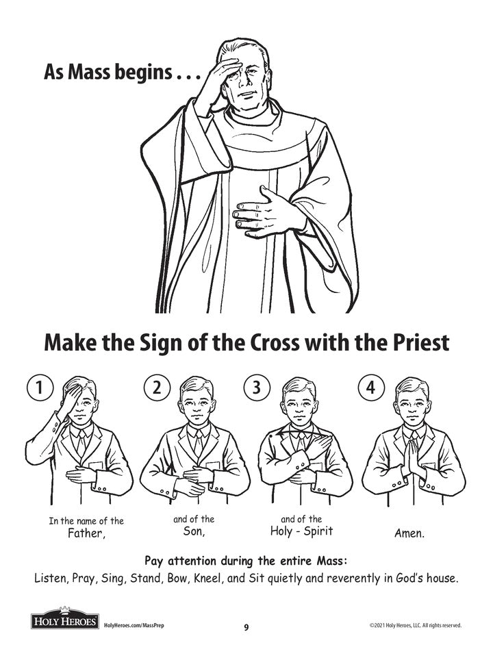 Participating at Holy Mass Coloring Book