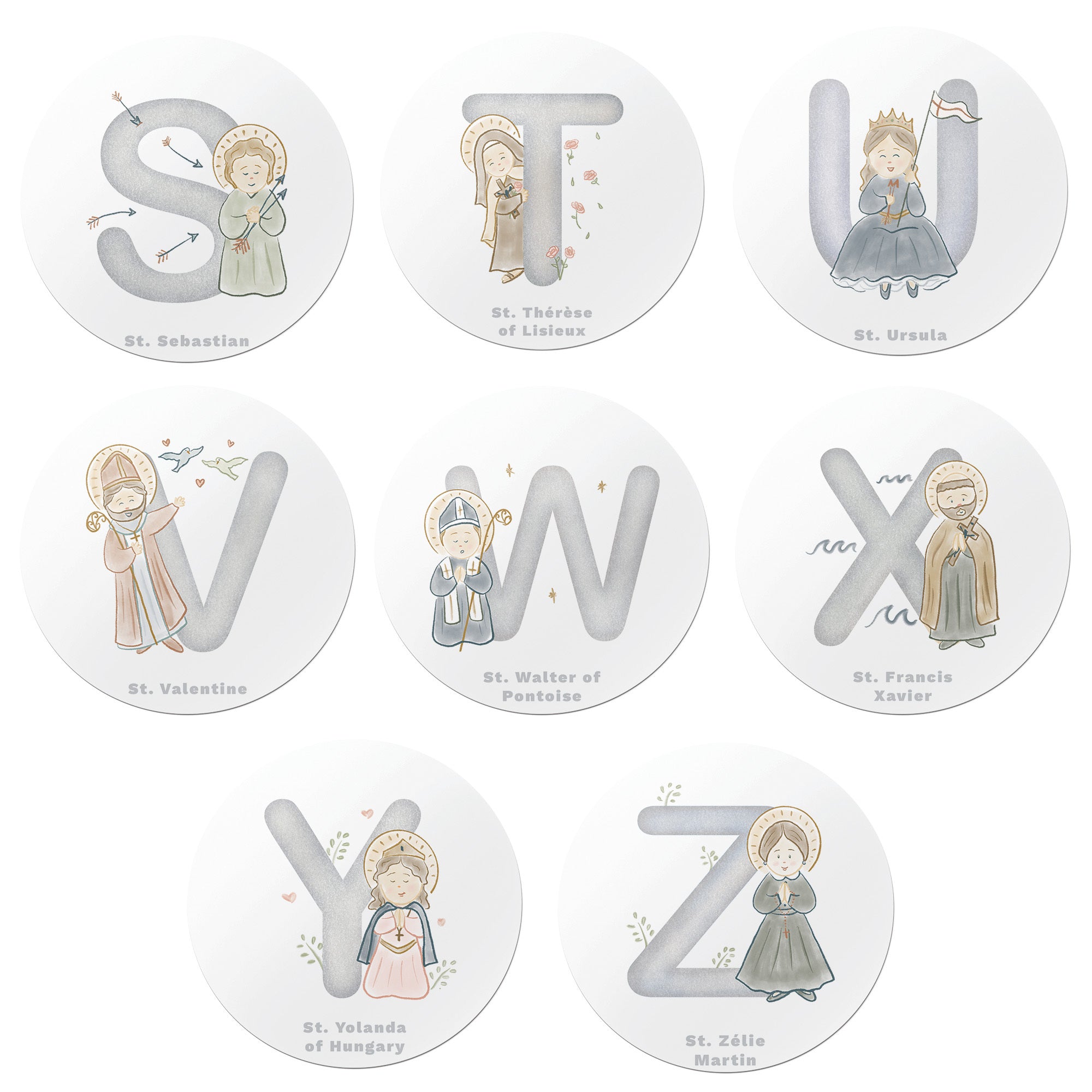 Saints Alphabet Magnet Set