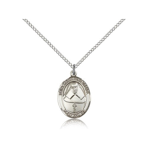 Sterling Silver St. Katharine Drexel Pendant w/ Chain