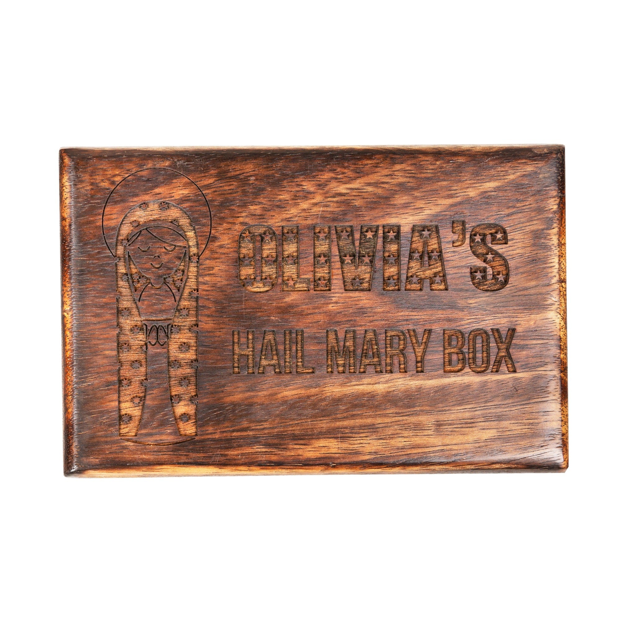 Personalized Hail Mary Saint Box