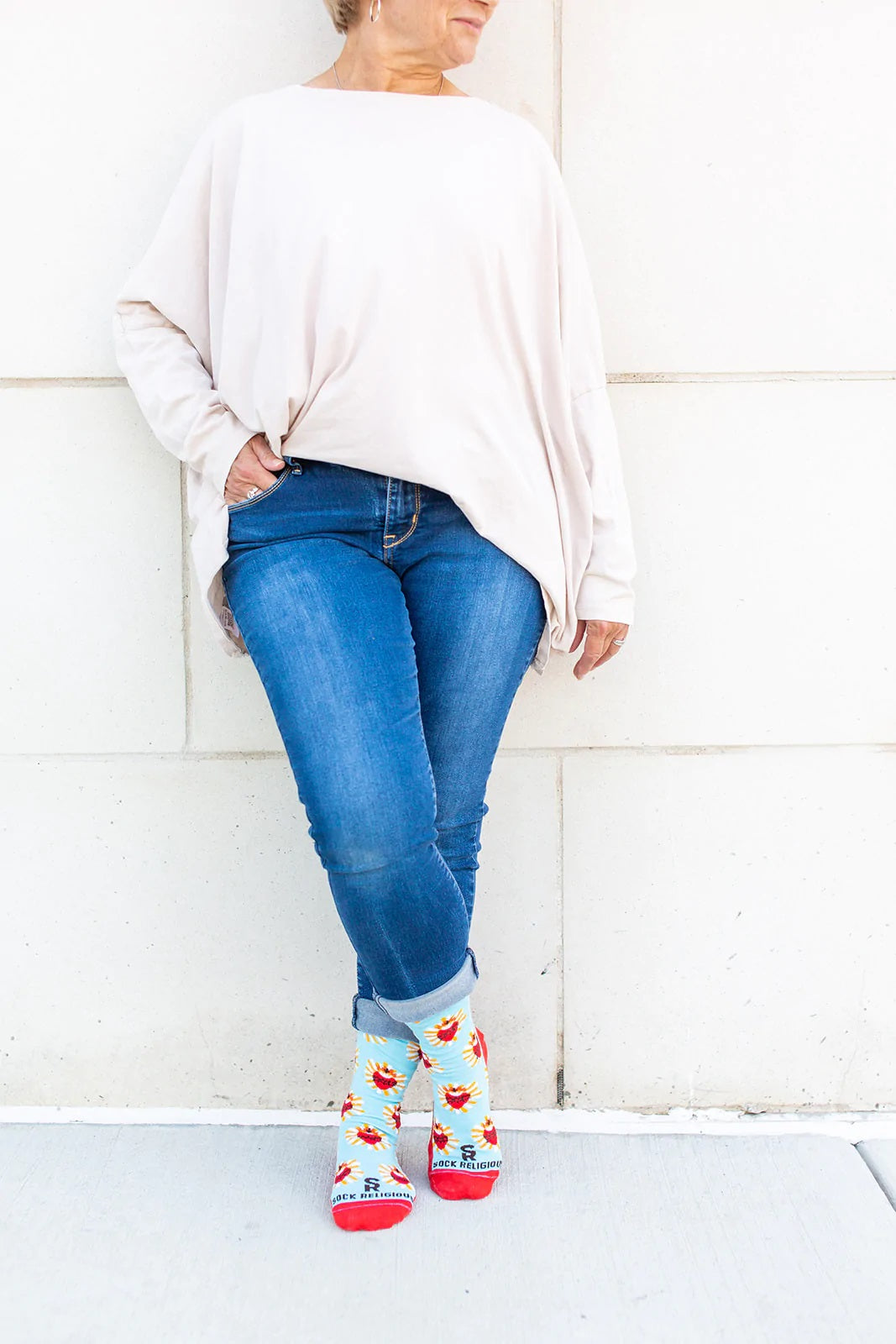 Sacred Heart Adult Socks