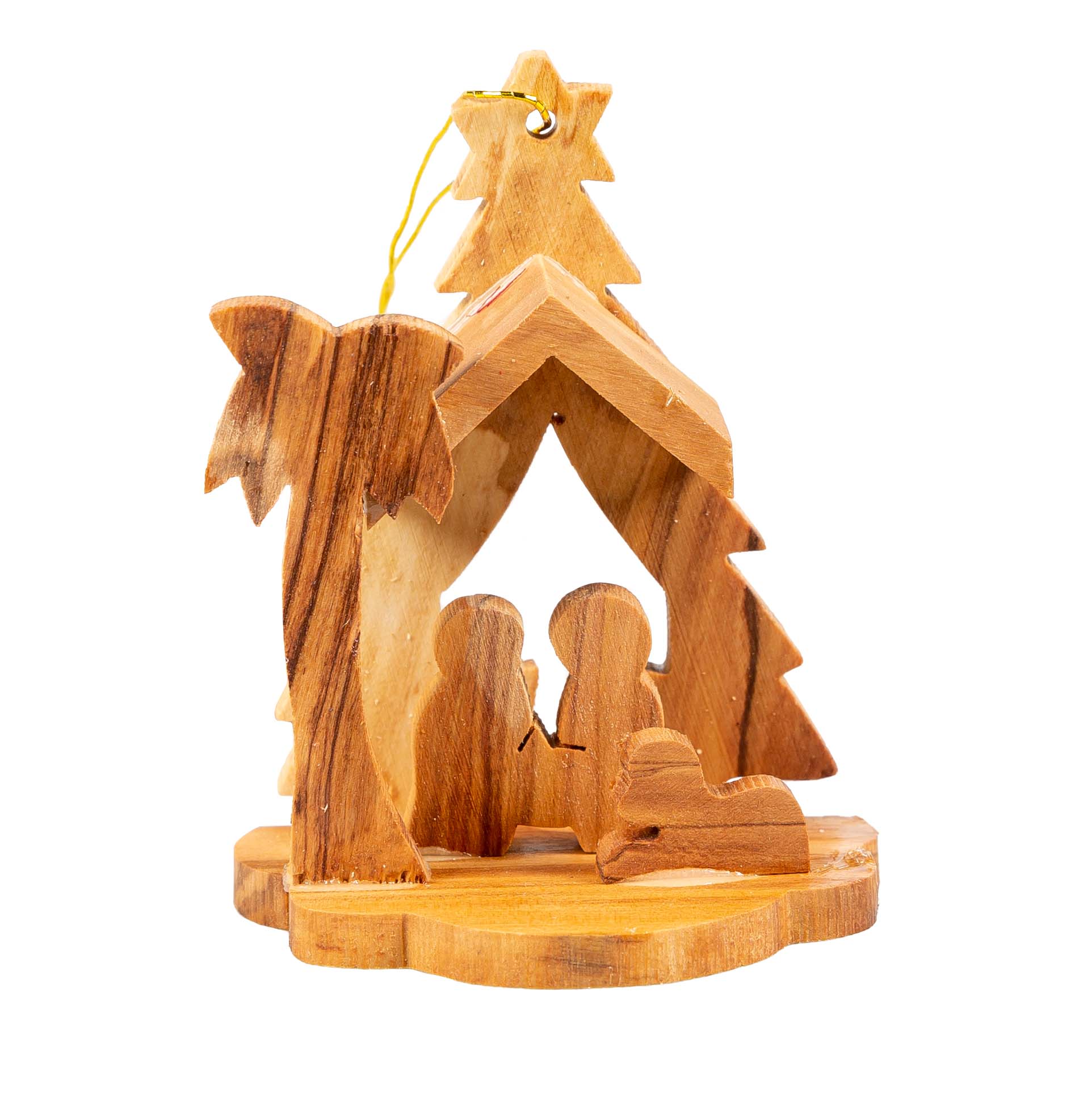 Holy Land Olive Wood Nativity Ornament - Small