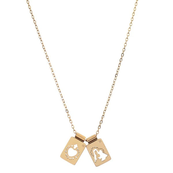 Our Lady & Sacred Heart Mini Scapular Necklace