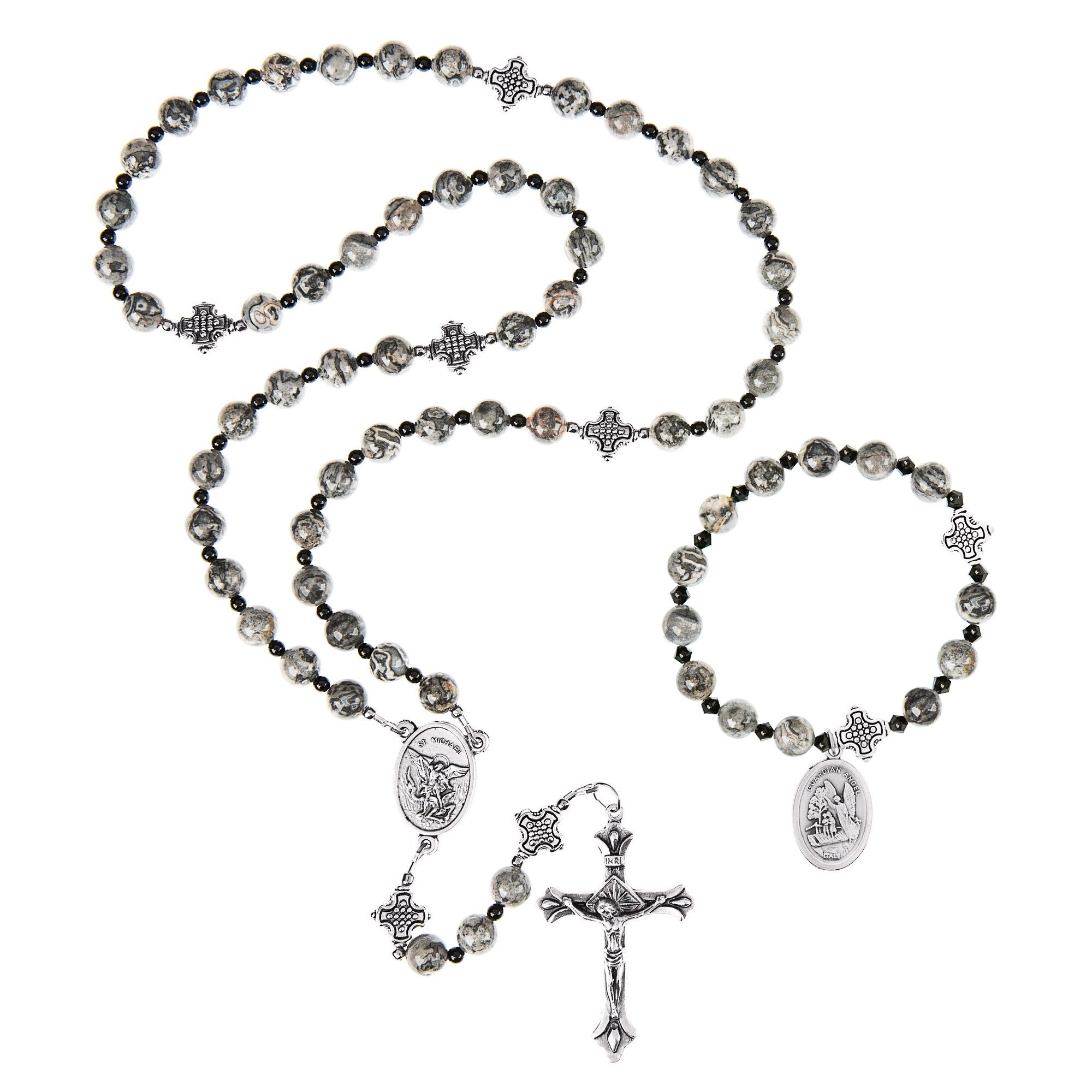 Holy Souls Rosary with Rosary Bracelet (Gift Set)