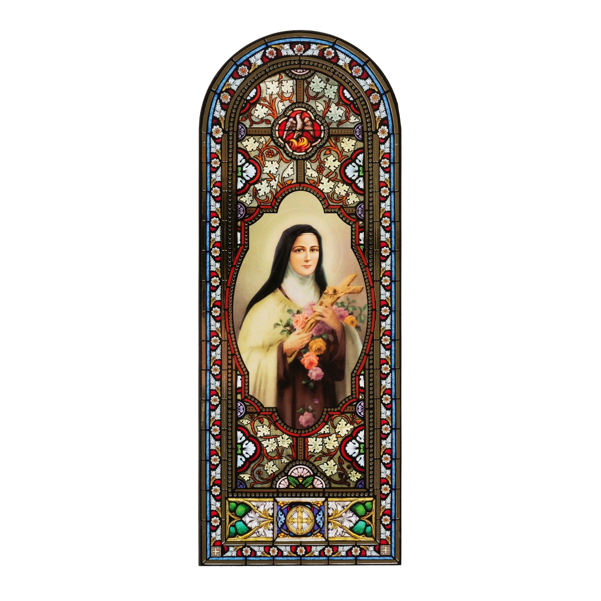 Cathedral Window St. Therese Plaque