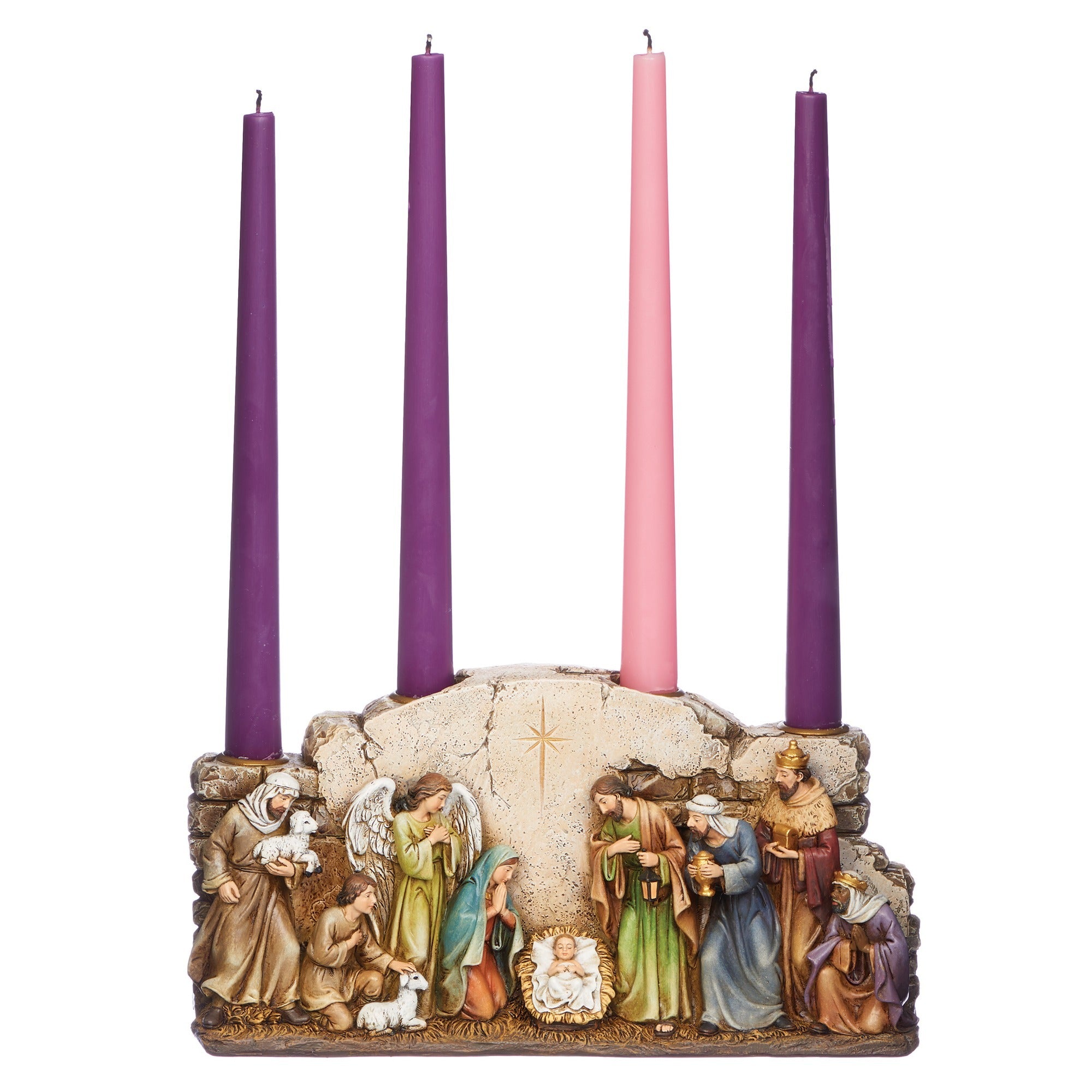 Nativity Wall Advent Candle Holder