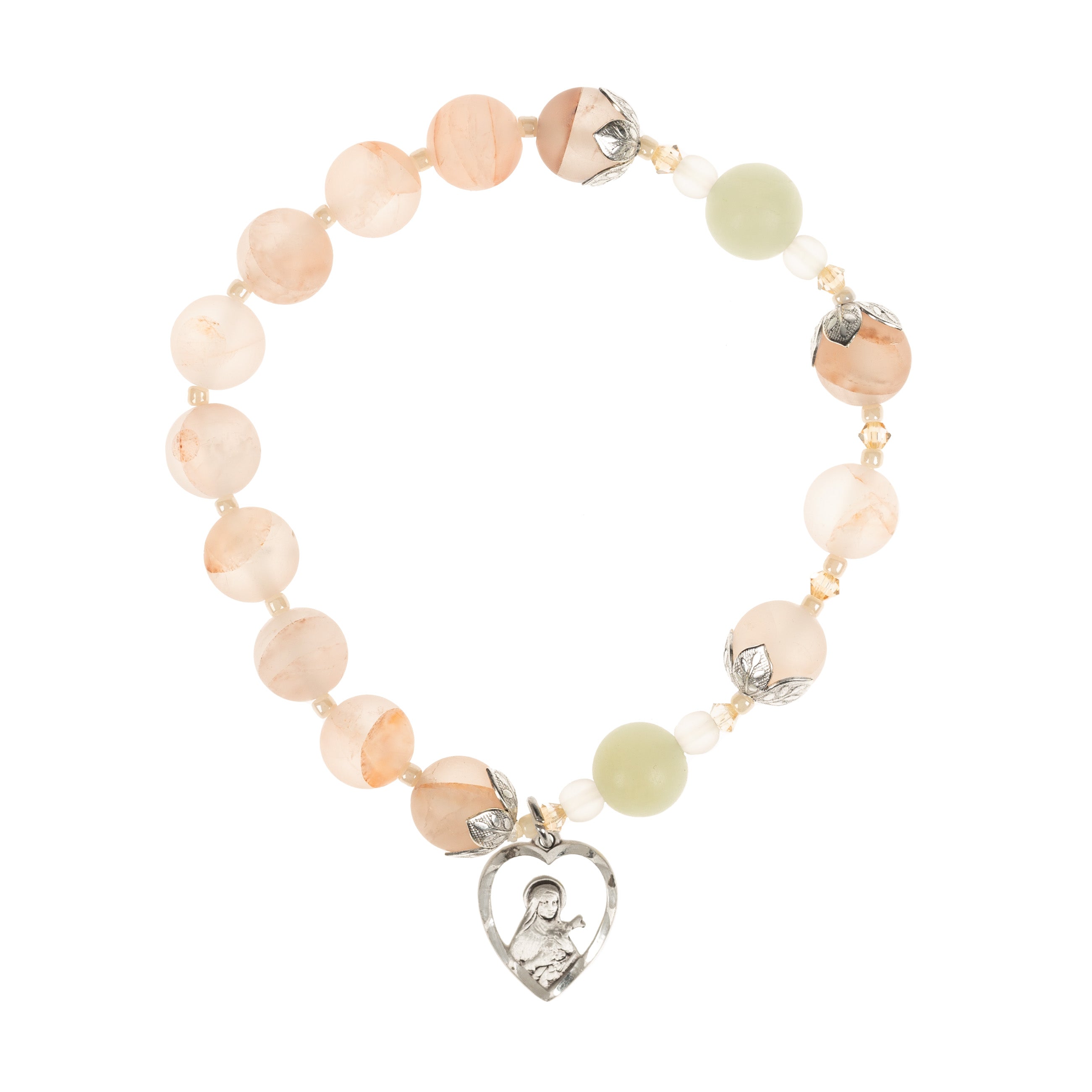 Heart of a Mother St. Therese Rosary Bracelet