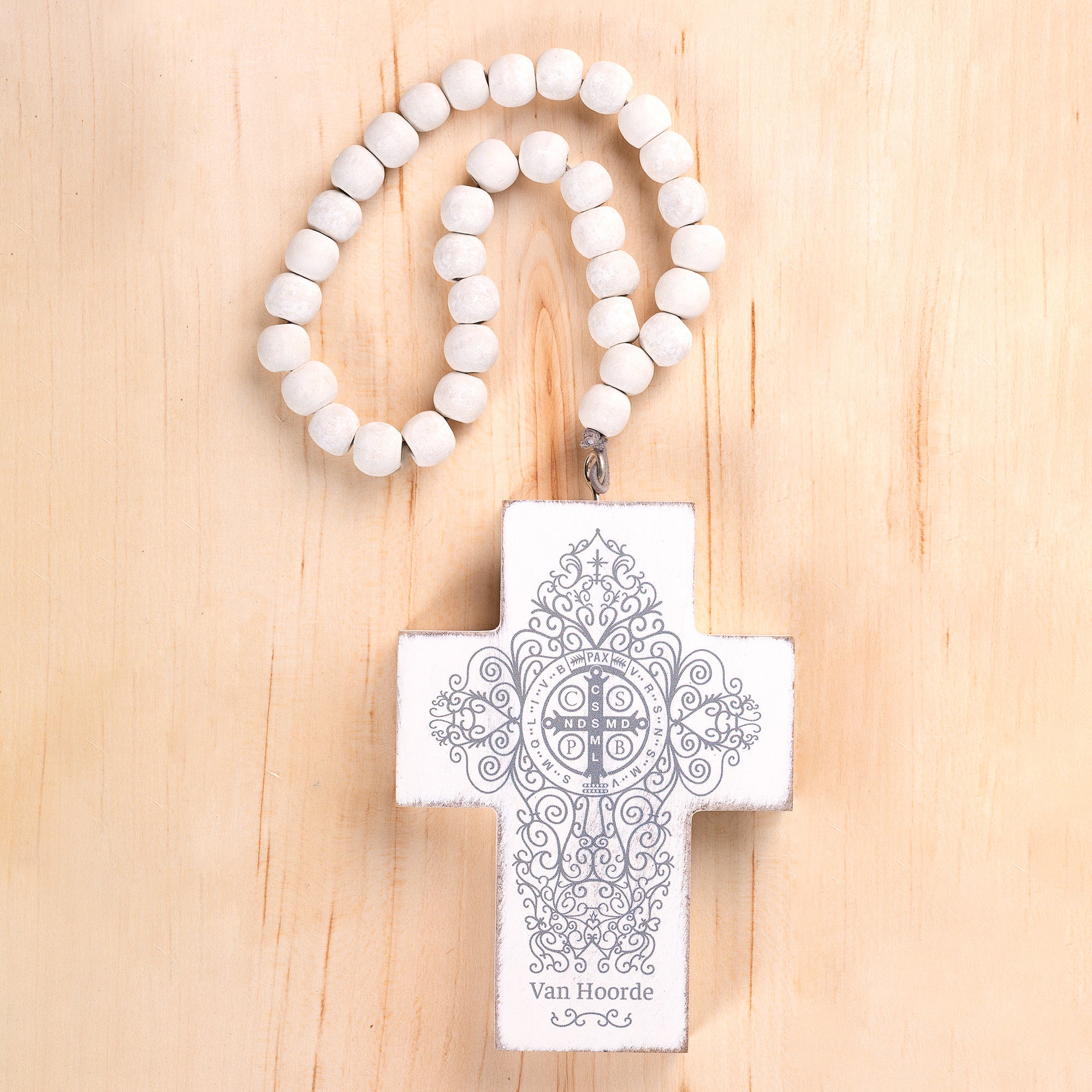 Personalized St. Benedict Filigree Home Blessing Cross
