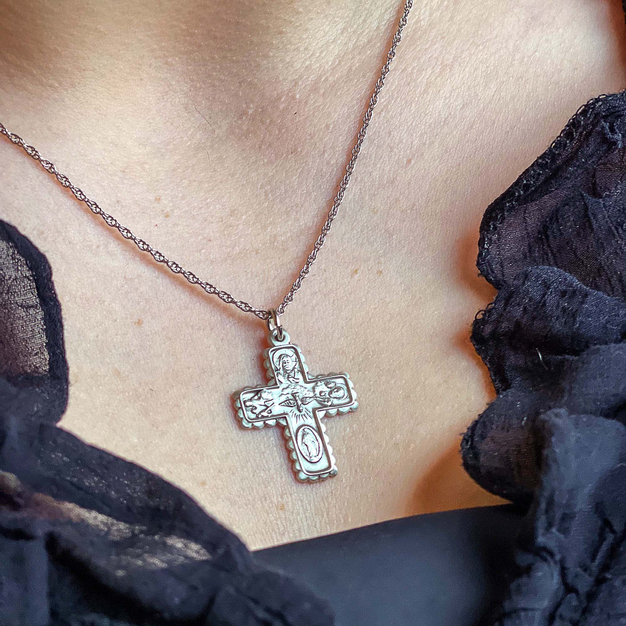 Archive Collection 4-Way Cross Medal Necklace