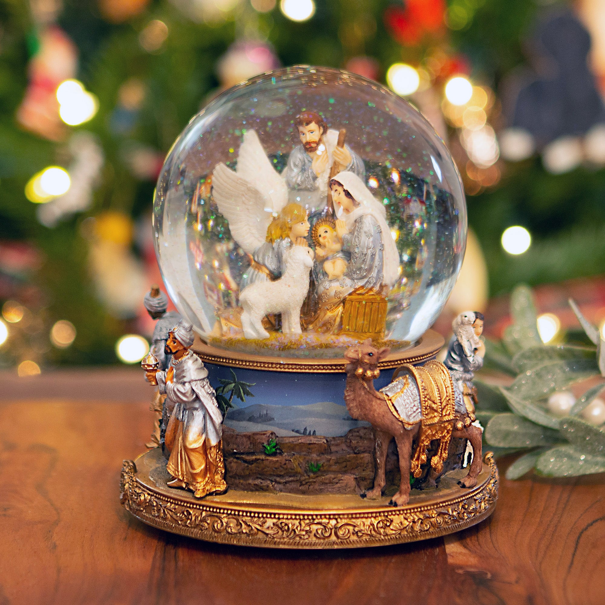 Rotating Musical Nativity Dome