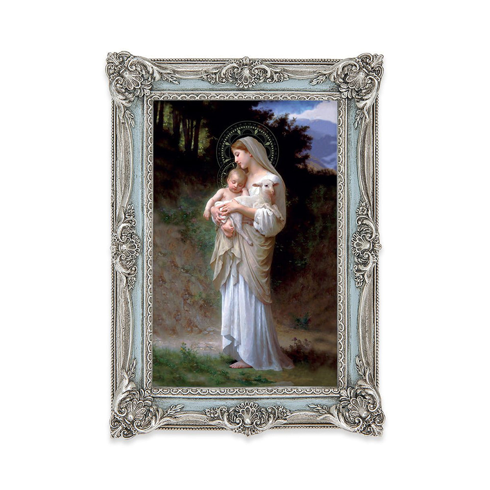 L'Innocence Print in Powder Blue & Silver Frame - 5" x 7"