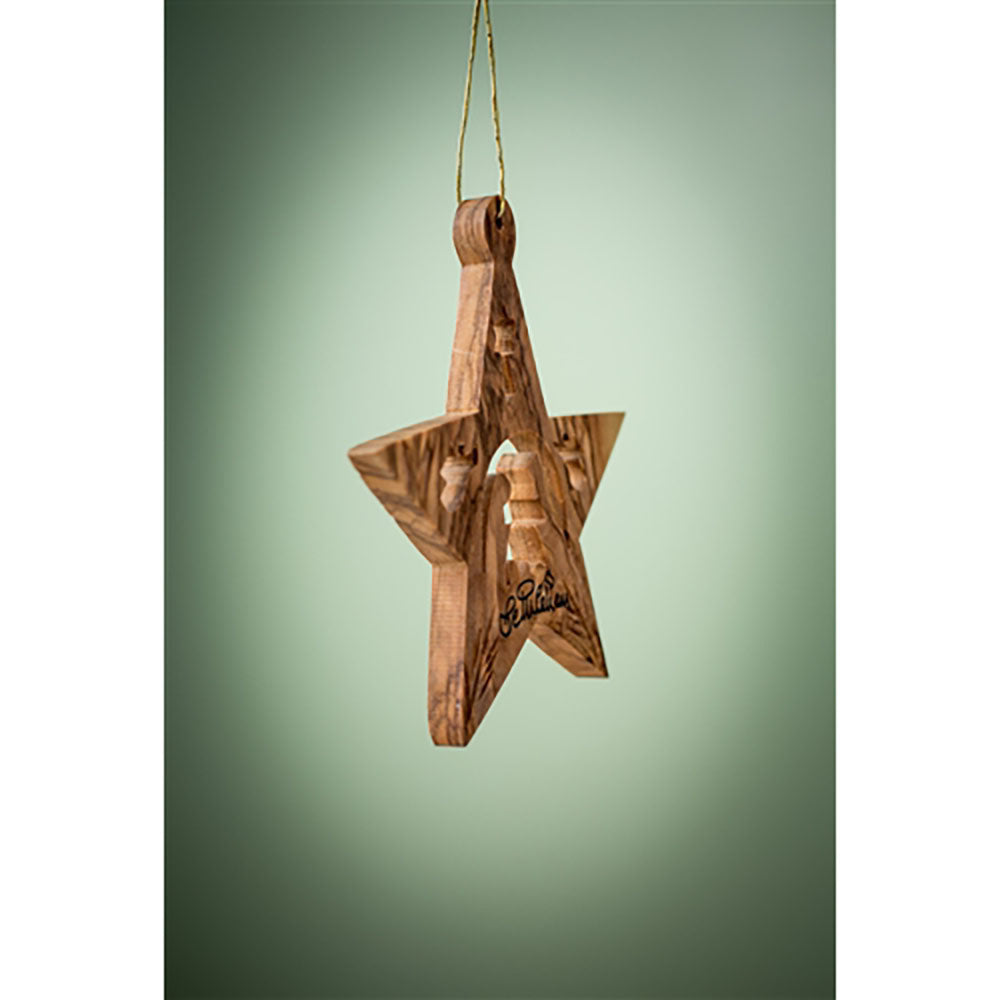 Holy Land Nativity & Angels Christmas Star Ornament