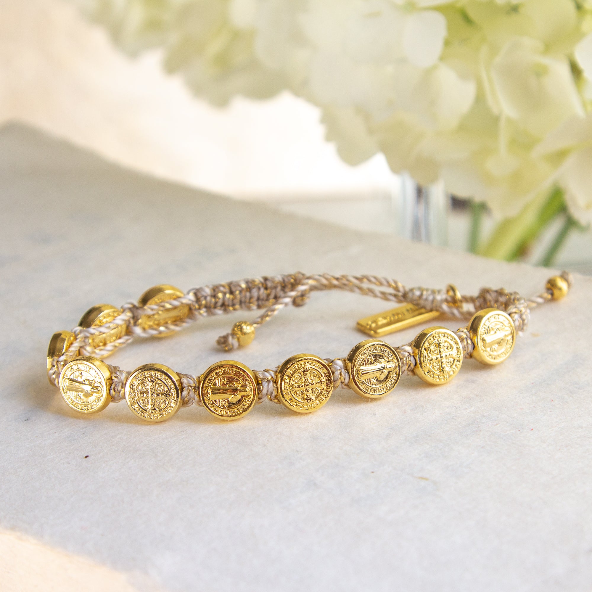 Gold St. Benedict Blessing Bracelet