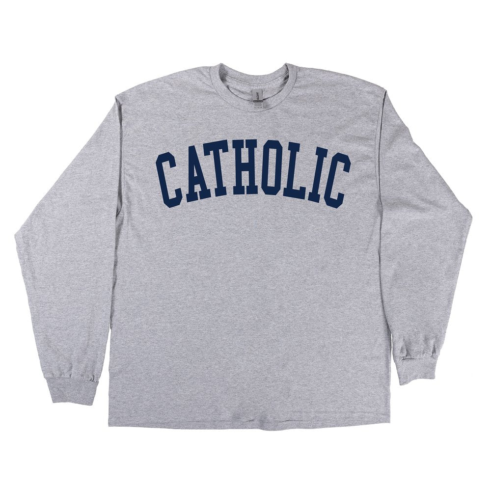 Collegiate Catholic Grey Long Sleeve