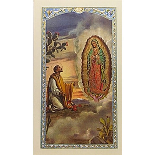 Prayer to St. Juan Diego with Our Lady of Guadalupe - Prayer Card